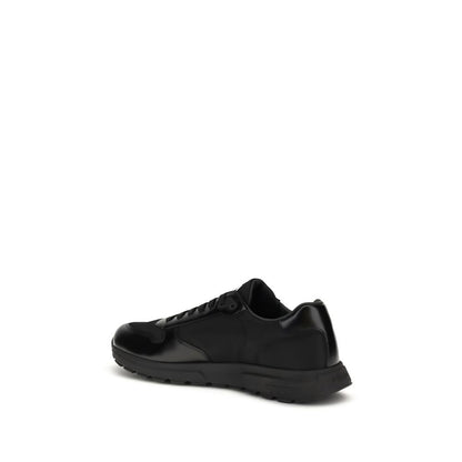 Black Recycled Polyamide Athletic Sneakers