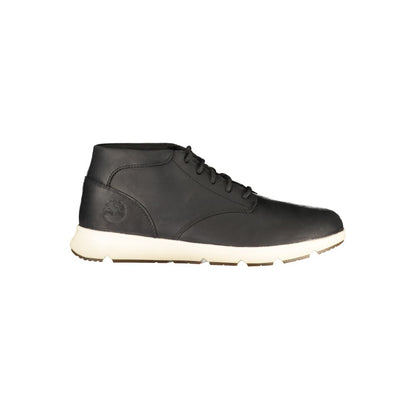 Black Leather Men's Sneaker