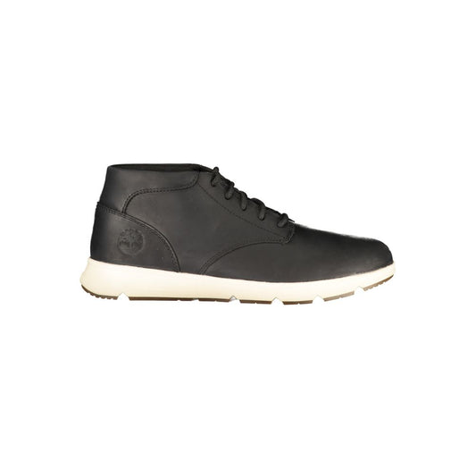 Black Leather Men's Sneaker