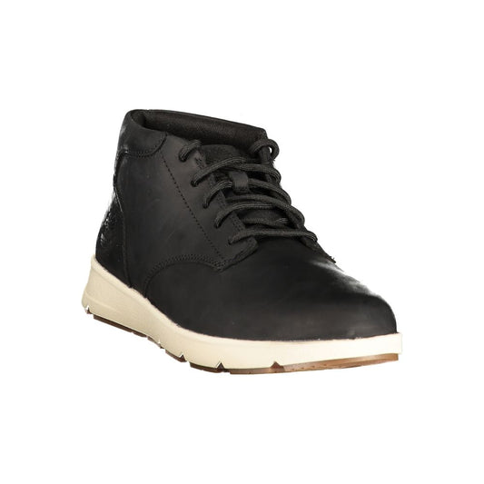 Black Leather Men's Sneaker