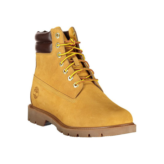 Yellow Durable Leather Waterproof Boots