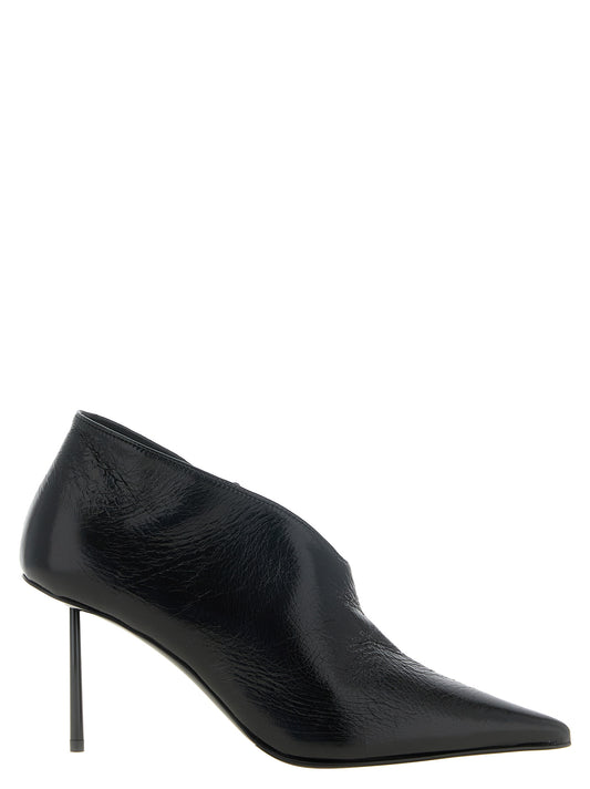 Black Nubuc Leather Ankle Boots