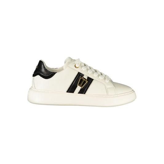 White Polyurethane Women's Sneaker