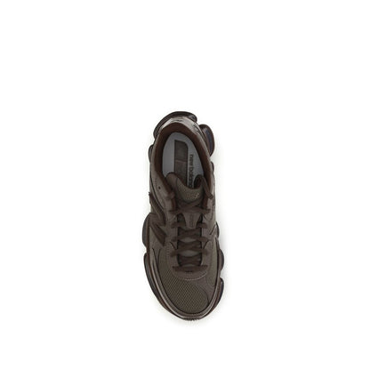 Brown Polyester Athletic Sneakers