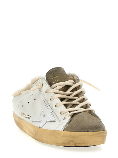 Beige Cowhide Low Top Sneakers