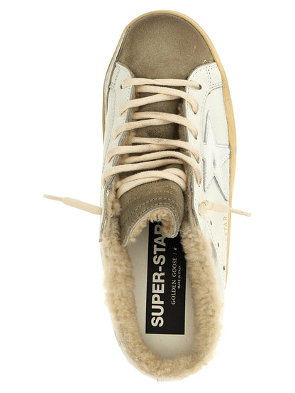Beige Cowhide Low Top Sneakers