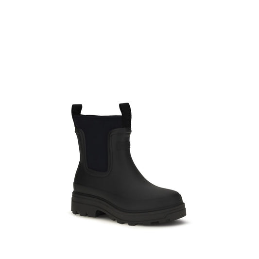 Black Rubber Ankle Boots