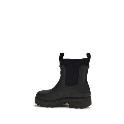 Black Rubber Ankle Boots