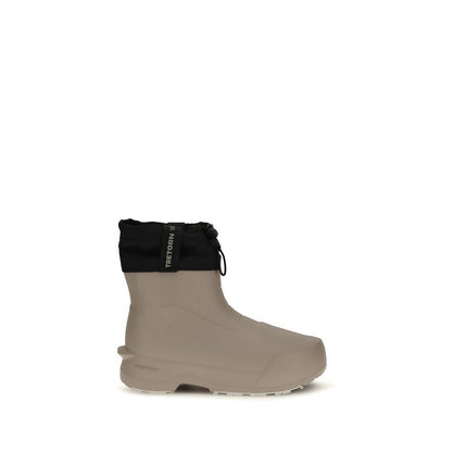 Beige Rubber Ankle Boots