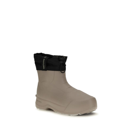 Beige Rubber Ankle Boots