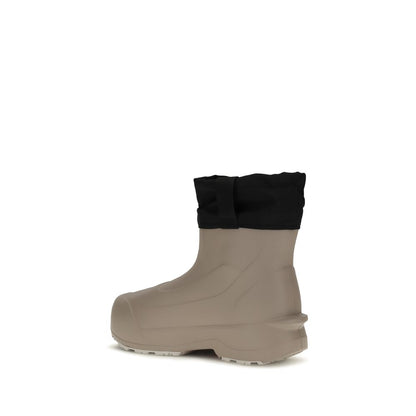 Beige Rubber Ankle Boots