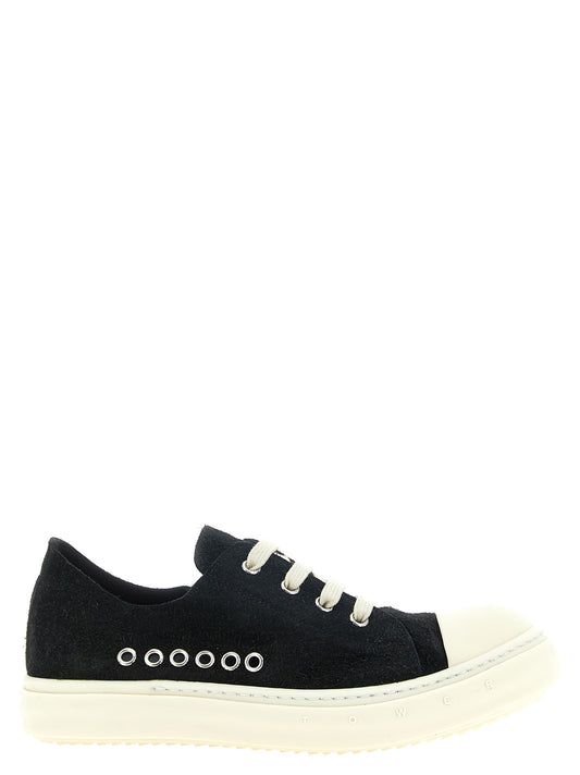 Black Calfskin Low Top Sneakers