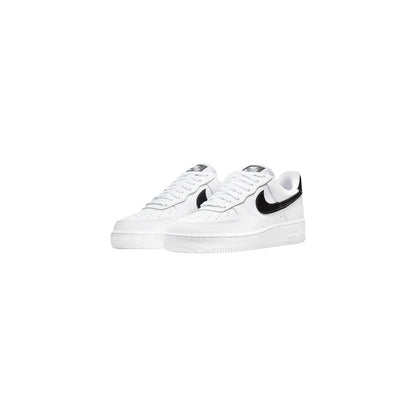 Black And White Leather Low Top Sneakers