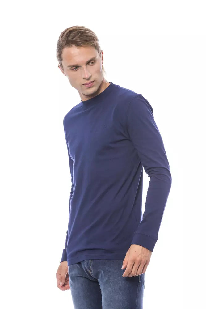 Blue Cotton Men's Sweater