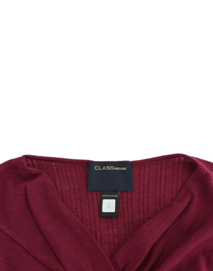 Purple knitted wool sweater
