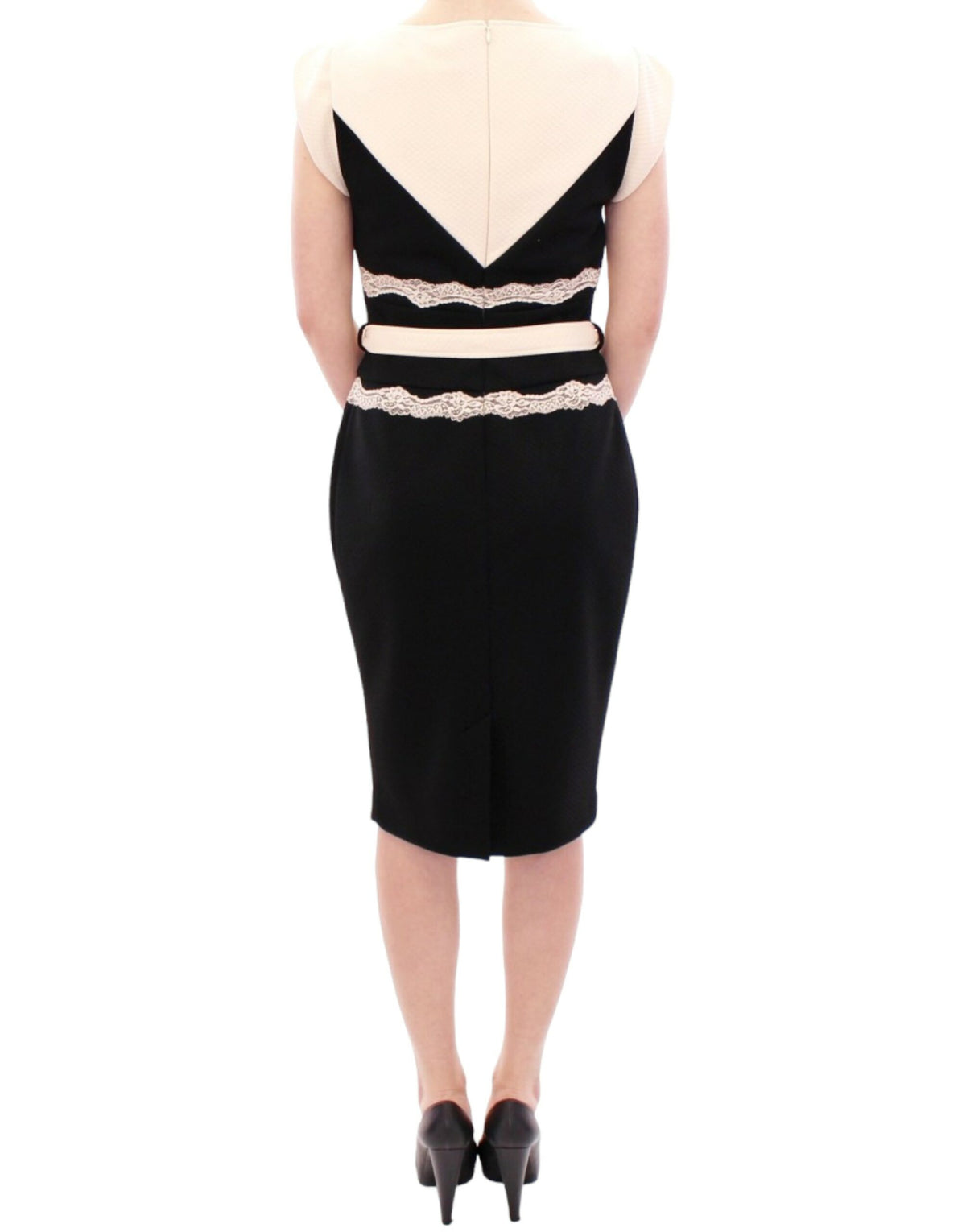 Black lace sheath dress