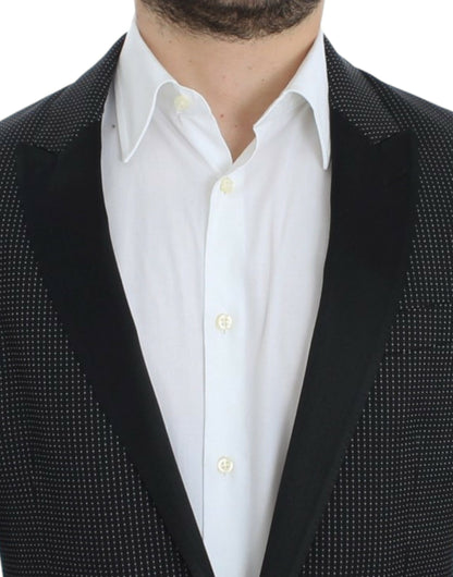Dark Gray Wool Silk Slim MARTINI Jacket Blazer