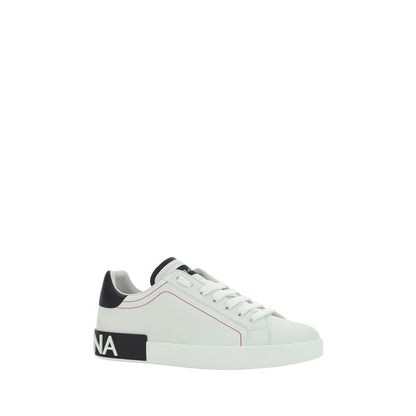White Calf Leather Bos Taurus Low Top Sneakers