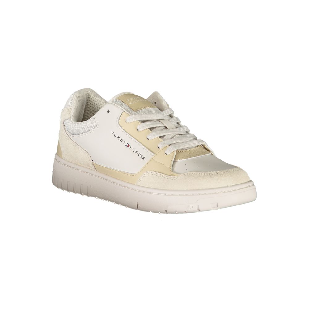 Beige Leather Men Sneaker