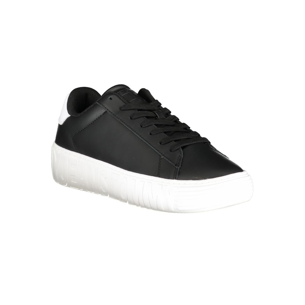 Black Leather Men Sneaker