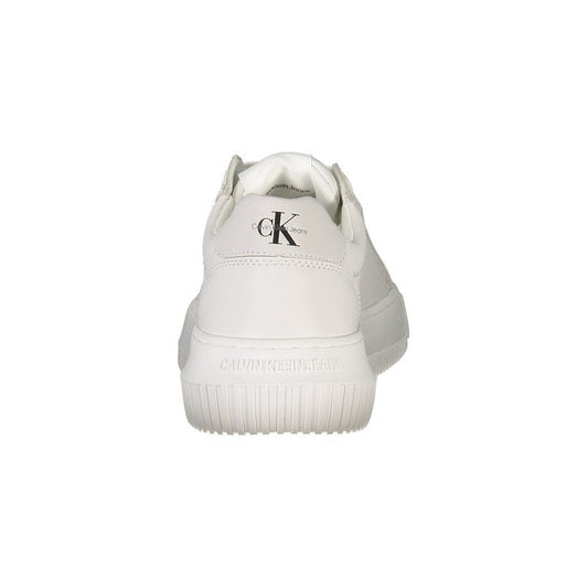 White Polyester Women Sneaker