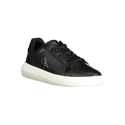 Black Leather Men Sneaker