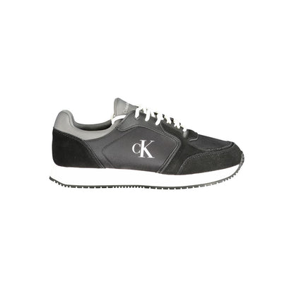 Black Polyurethane Men Sneaker
