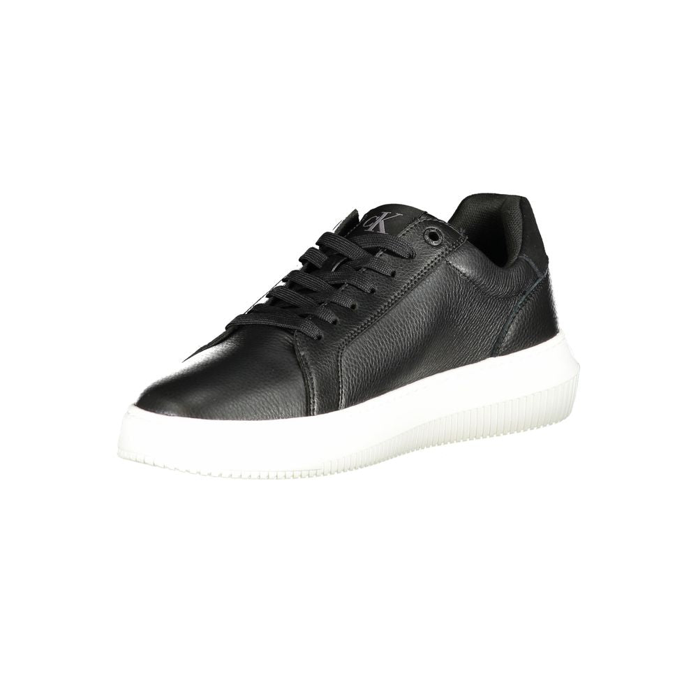 Black Leather Men Sneaker
