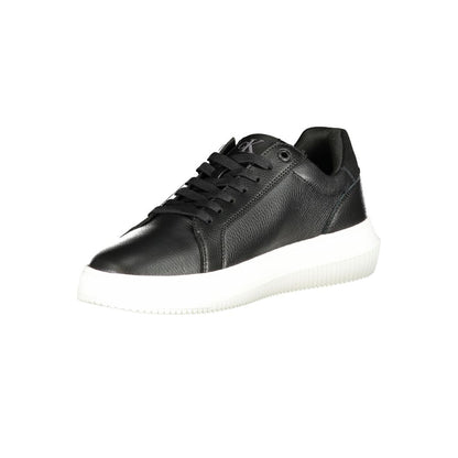 Black Leather Men Sneaker