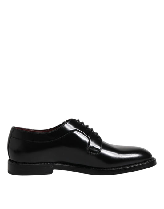 Black Leather Lace Up Derby Dress Formal Shoes