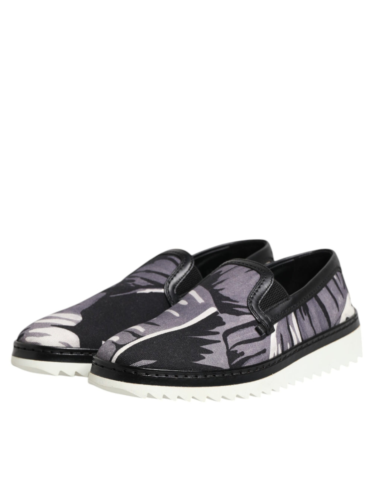 Black Tropical Slip On Men Sneakers Shoes