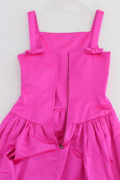Pink Silk Long Sheath Ball Gown Dress
