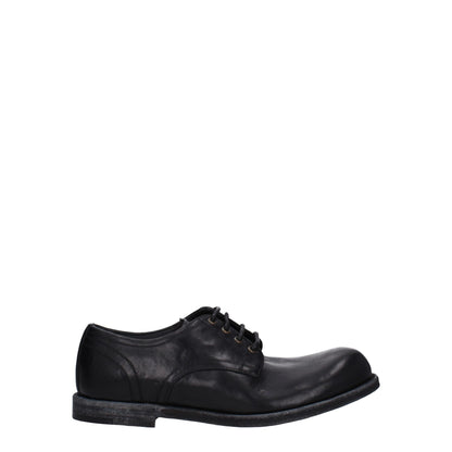 Black Leather Oxfords And Derbies