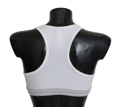 White Cotton Sport Stretch Bra Underwear