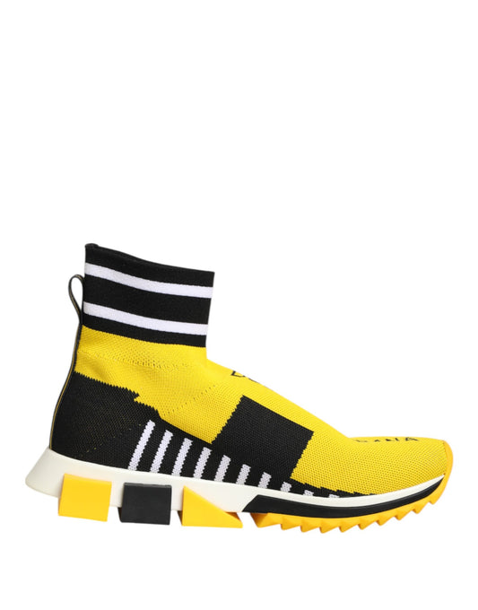 Yellow Black Sorrento Socks Sneakers Shoes