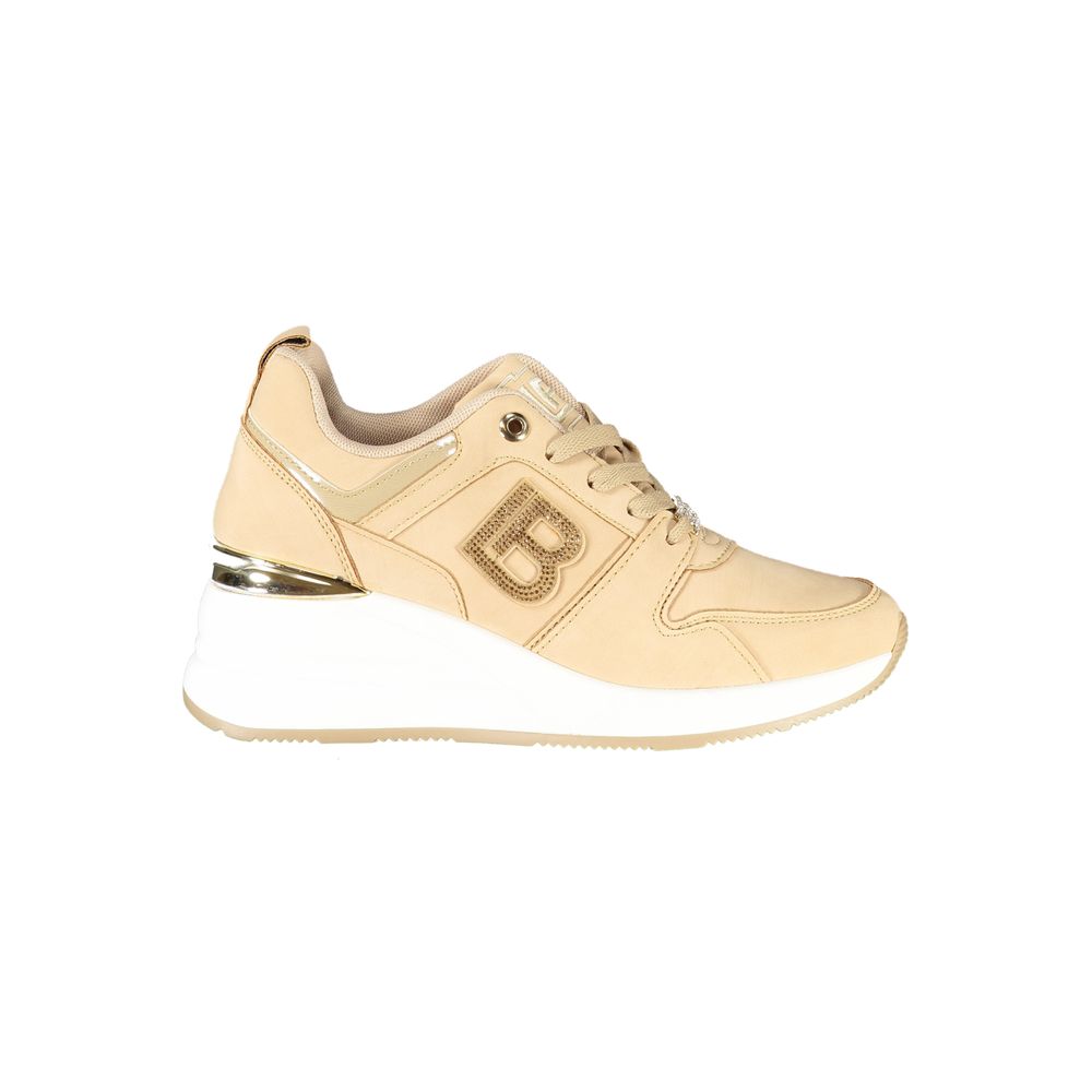 Beige Polyester Women Sneaker