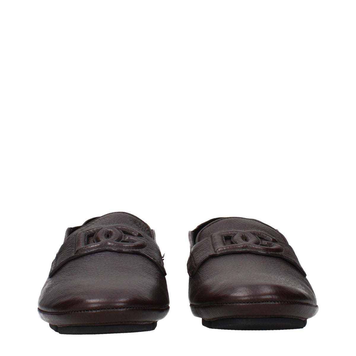 Brown Leather Slip-On Loafers