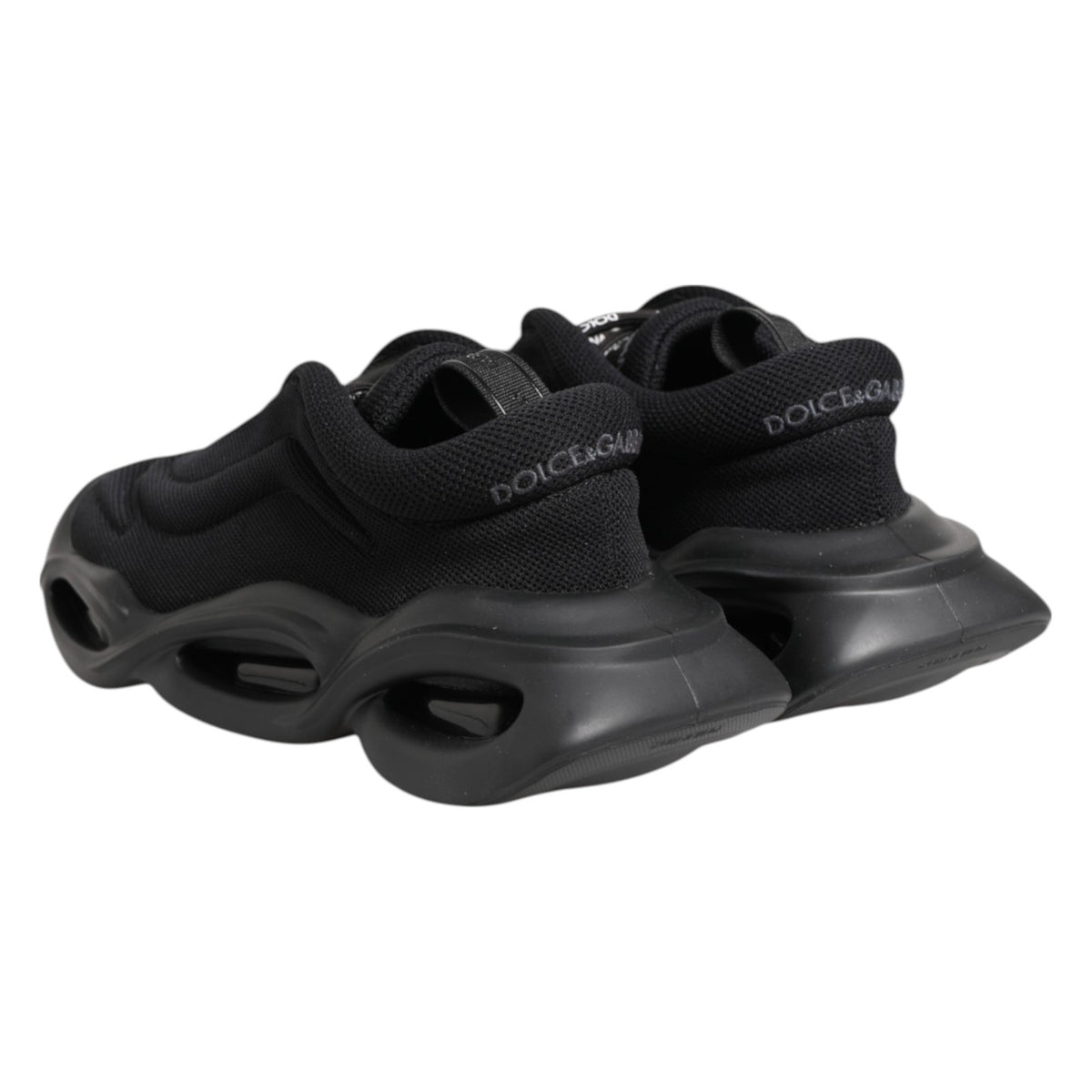 Black Slip On Low Top Wave Sneakers Shoes
